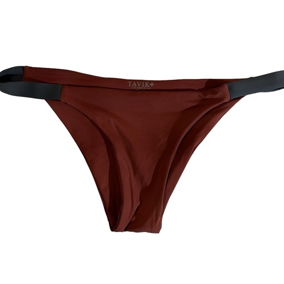 TAVIK Swimwear Heather Bikini Bottom Size Small Swim Surfer Beachy Rust & Gray - Picture 7 of 10